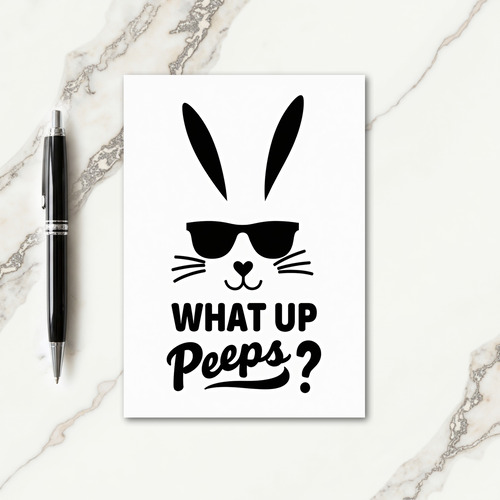 Rabbit Heart Nose Cool Dude Card