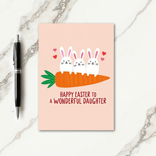 Rabbit Love Carrot Greeting Card