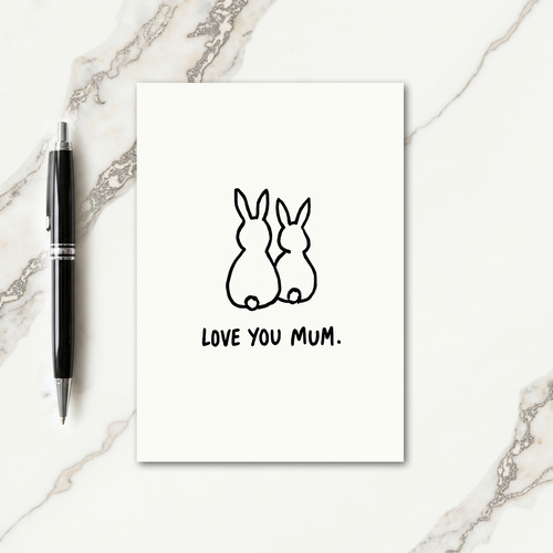 Rabbit Love Mothers Day Card