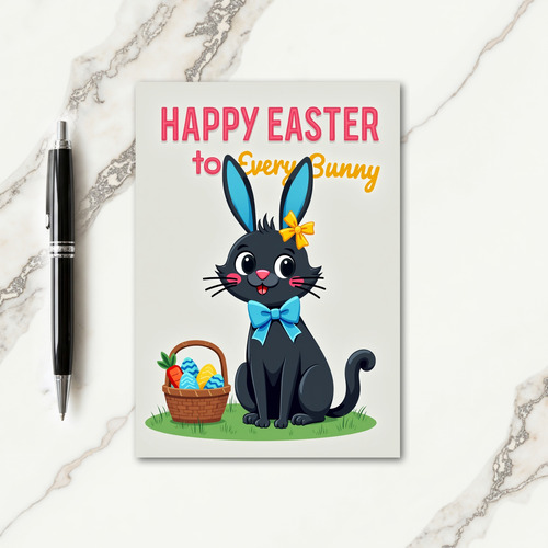 Rabbit Pattern Easter Card