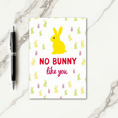 Rabbit Pattern Love Card