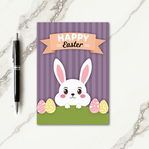 Rabbit Pattern Spring Card