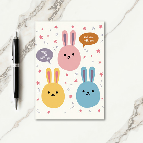 Rabbit Peeps Greeting Card