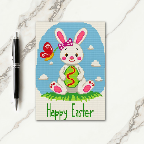 Rabbit Red Swirls Celebration Card