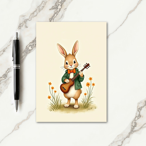 Rabbit Serenade Greeting Card