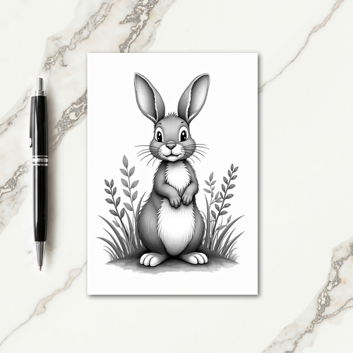 Rabbit Sketch Art Card