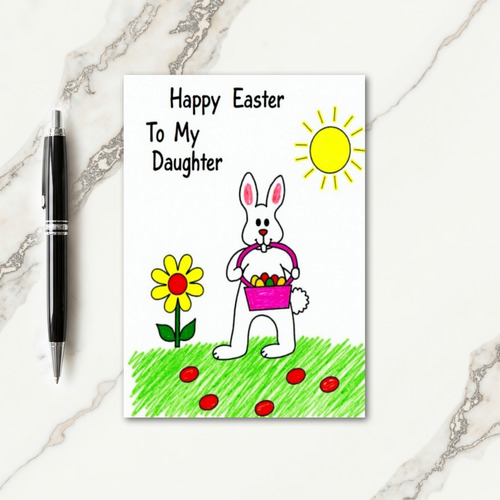 Rabbit Spring Oval Pattern Card