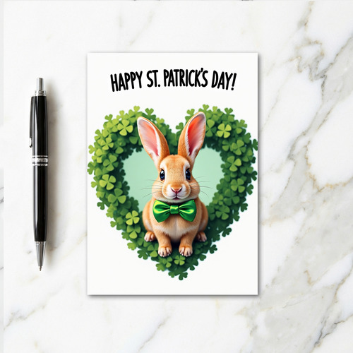 Rabbit St Patricks Day Cute Card