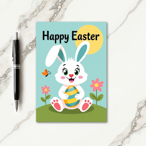 Rabbit Stripes Celebration Card