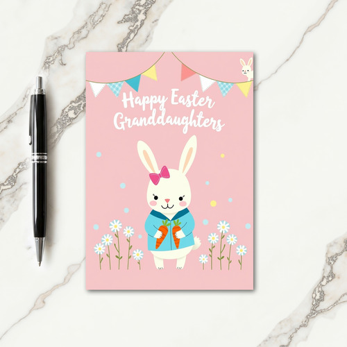 Rabbit Triangle Garland Easter Card