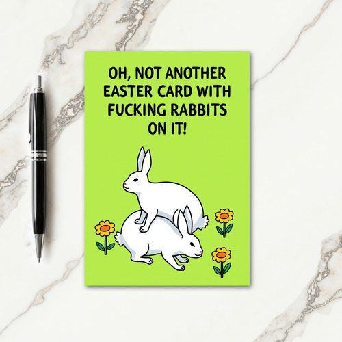 Rabbits Funny Easter Card