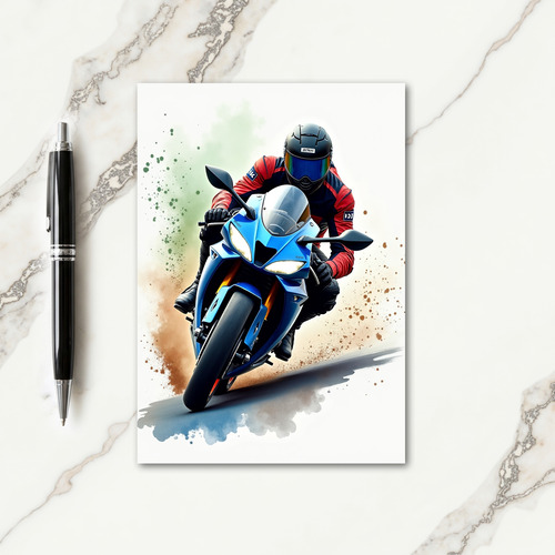 Racer Birthday Card