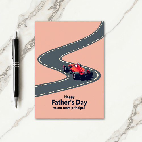 Racing Team Fathers Day Card