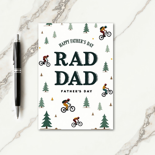 Rad Dad Cycling Fathers Day Card