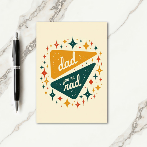 Rad Dad Retro Starburst Card