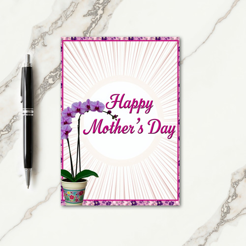 Radial Peach Celebration Card