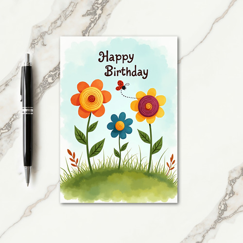 Radiant Birthday Blossom Card