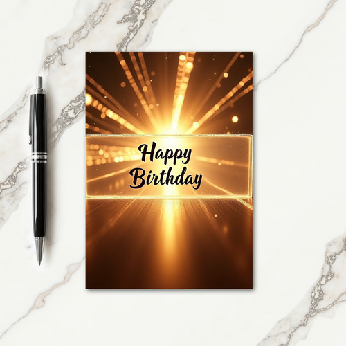 Radiant Birthday Bokeh Card