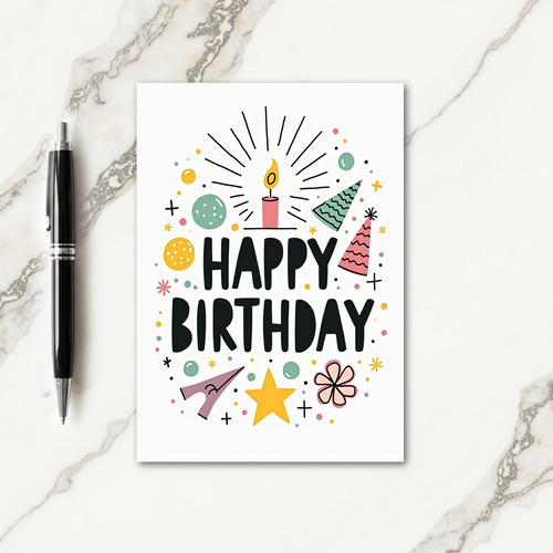 Radiant Birthday Celebration Card