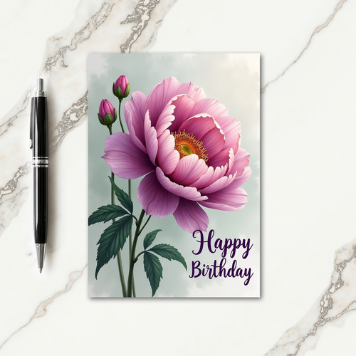 Radiant Birthday Flower Card