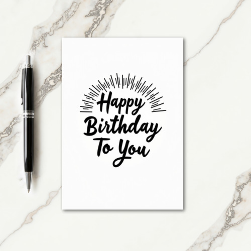 Radiant Birthday Lines Card