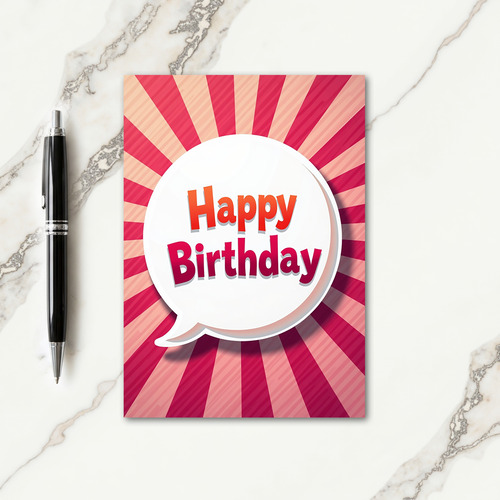 Radiant Birthday Message Card