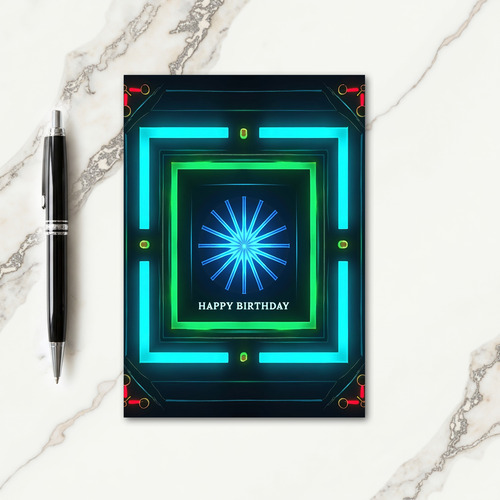 Radiant Birthday Portal Card