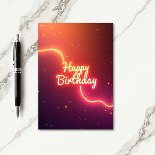Radiant Birthday Script Card