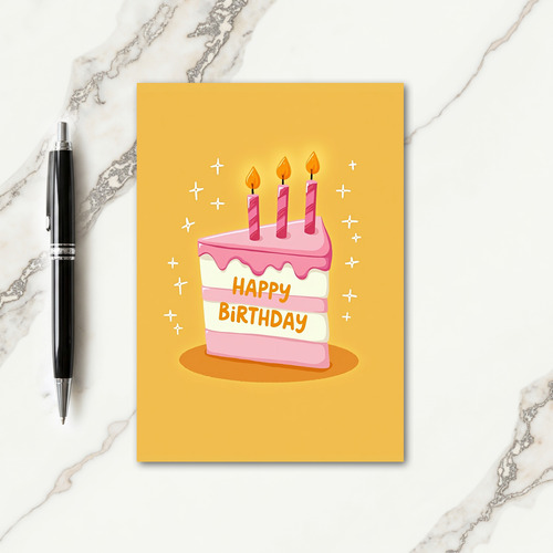 Radiant Birthday Slice Card