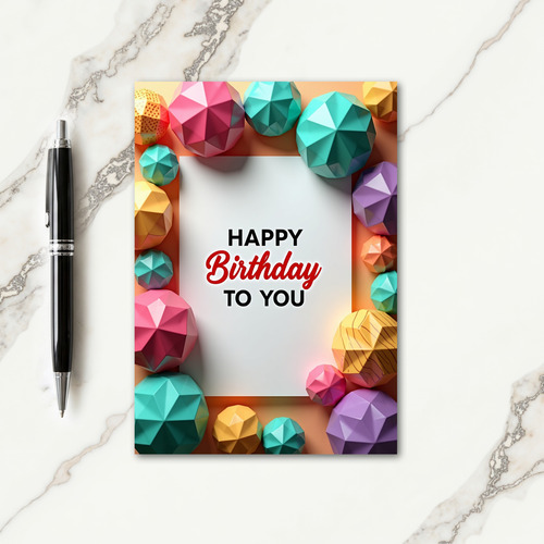 Radiant Birthday Spheres Card