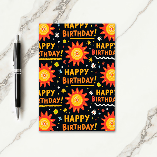 Radiant Birthday Sunburst Card