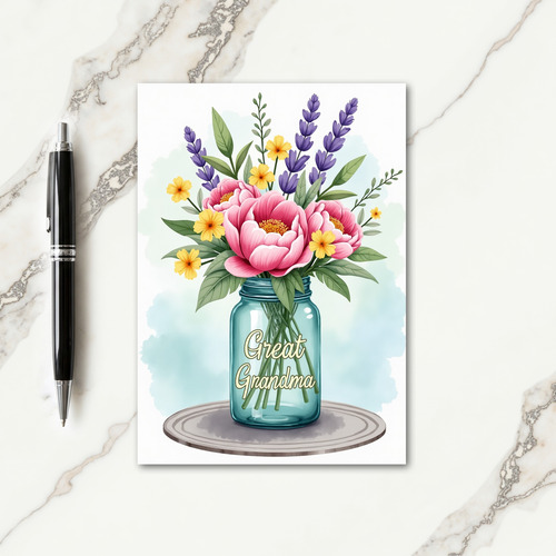 Radiant Blooms Grandma Card