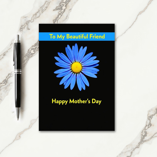 Radiant Blue Mothers Day Card