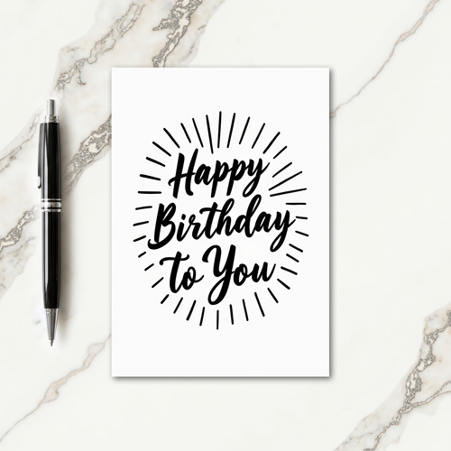 Radiant Burst Birthday Card
