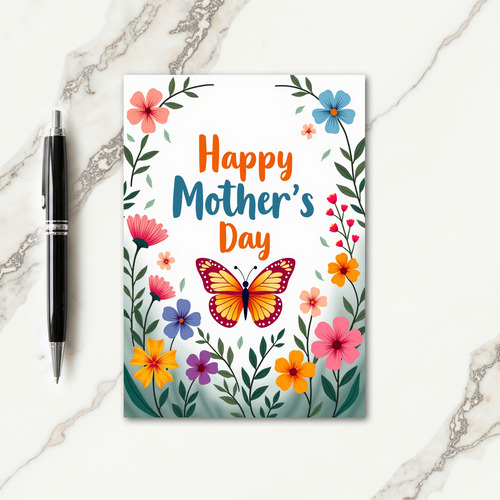 Radiant Butterfly Wish Card