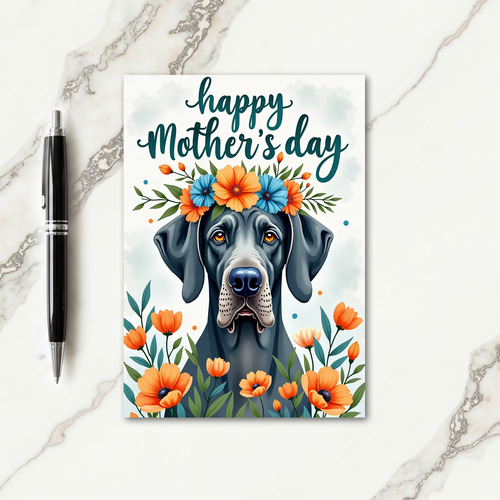 Radiant Canine Mothers Day Card