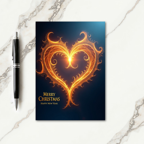 Radiant Christmas Heart Card