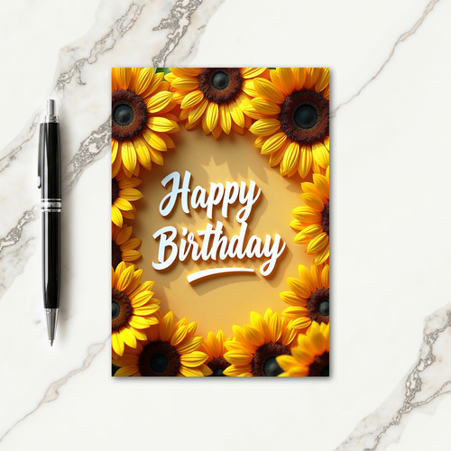 Radiant Circle Birthday Card