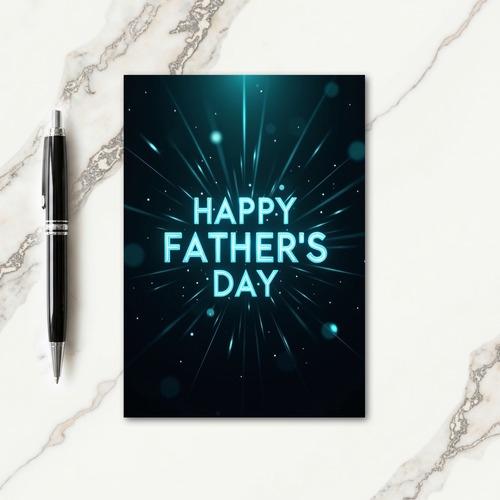 Radiant Dads Day Neon Card