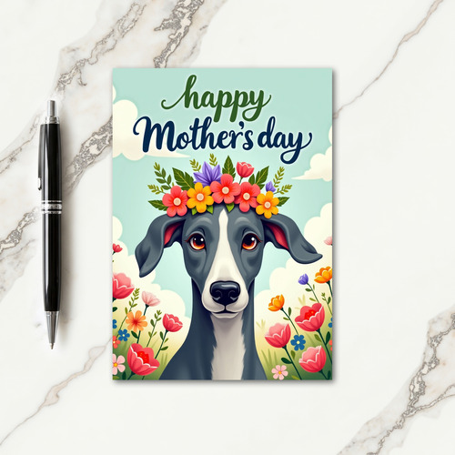 Radiant Dog Mothers Day Card
