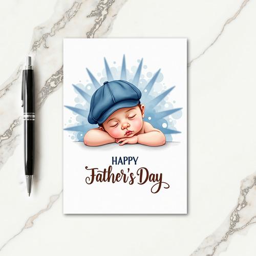Radiant Fathers Day Baby Card