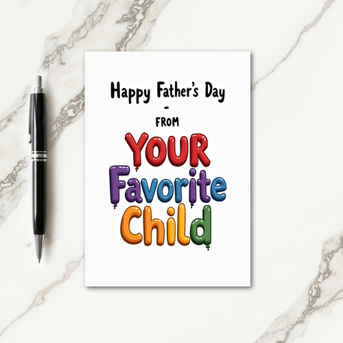Radiant Fathers Day Balloon Card