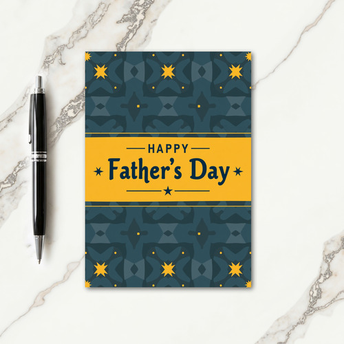 Radiant Fathers Day Banner Card