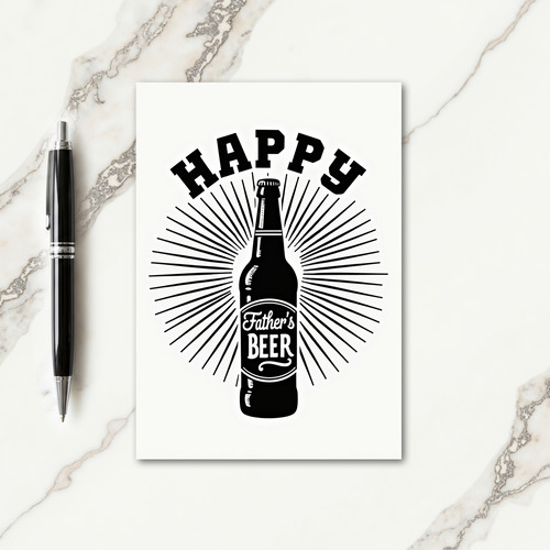 Radiant Fathers Day Bottle Card