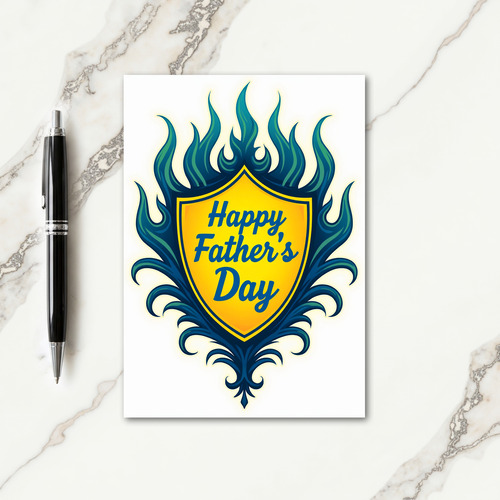 Radiant Fathers Day Crest Card