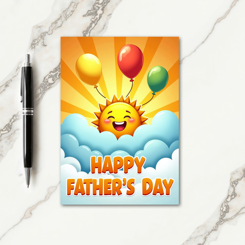 Radiant Fathers Day Light Card
