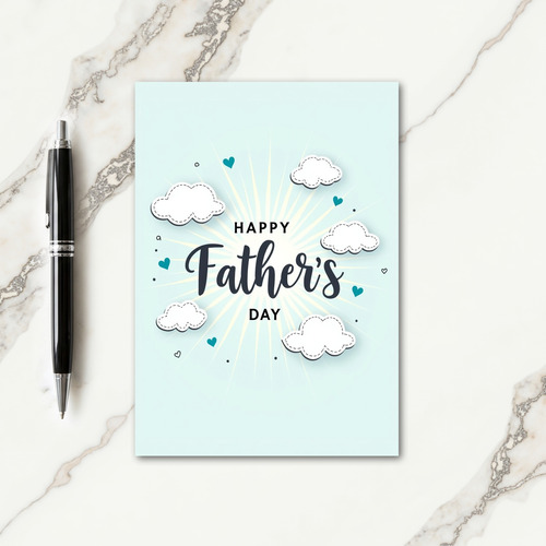 Radiant Fathers Day Light Rays Card