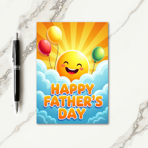 Radiant Fathers Day Sky Card