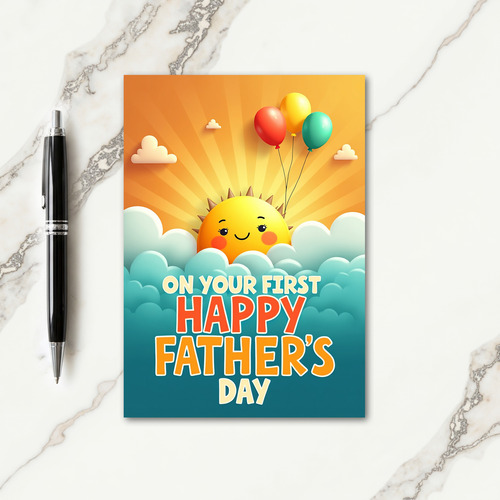 Radiant Fathers Day Sun Card