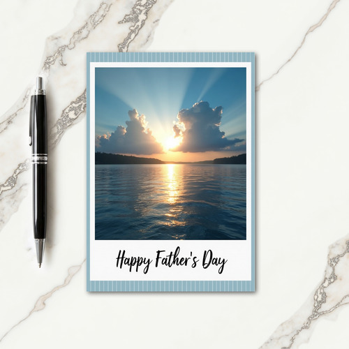 Radiant Fathers Day Sunset Card